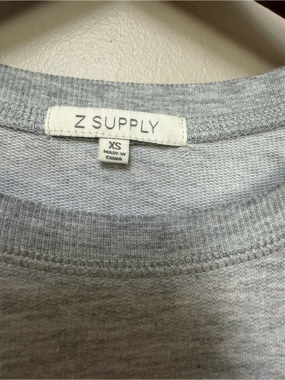 Z Supply Oversized Gray Crewneck Sweatshirt - Picture 2 of 4